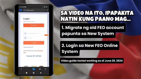 feo.pnp-csg.org.|Migrate old account at Login sa New FEO Online System .